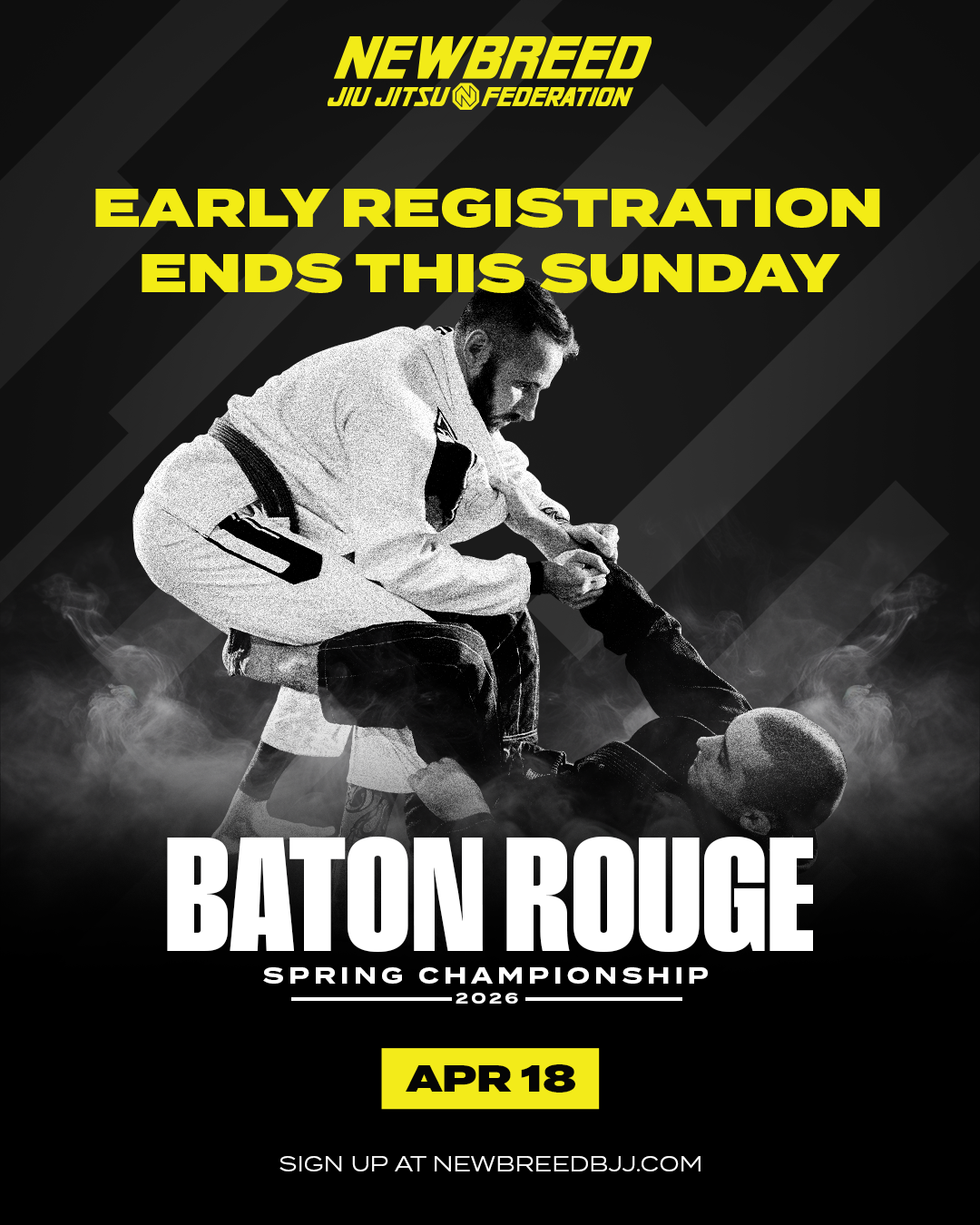Newbreed tournament ad — week 7 early registration deadline